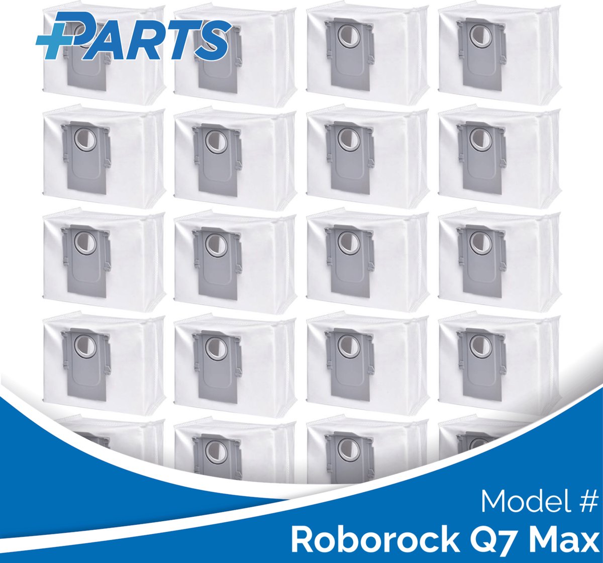 Roborock Q7 Max Stofzakken (20 Stuks, Plus.Parts® alternatief voor 8.02.0132)