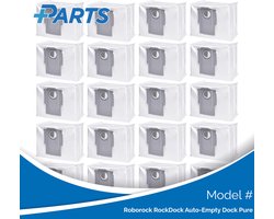 Roborock RockDock Auto-Empty Dock Pure Stofzakken (20 Stuks, Plus.Parts® alternatief voor 8.02.0132)