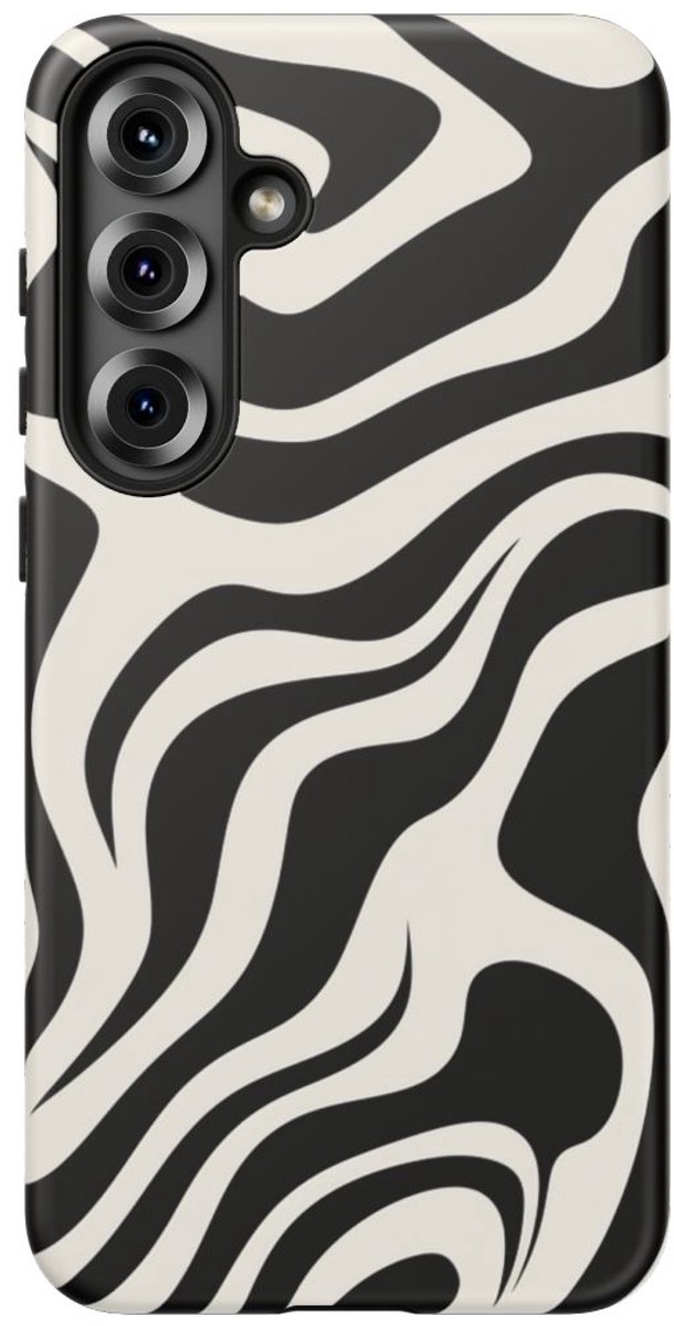 Zwart-Wit Abstract Zebra-Patroon – Telefoonhoesje Geschikt voor Samsung Galaxy S25 Plus