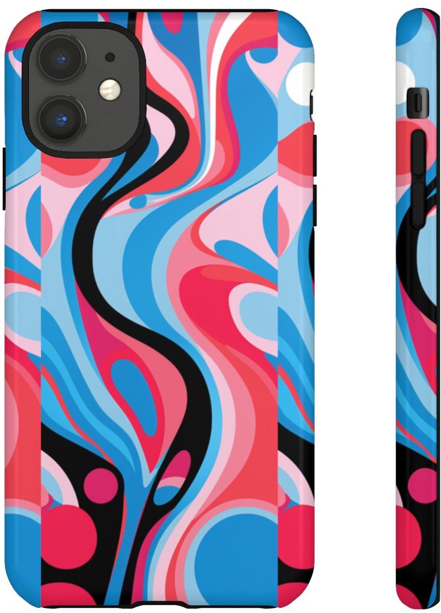 Abstract Kleurrijk Vloeiend Patroon – Telefoonhoesje Geschikt voor iPhone 11