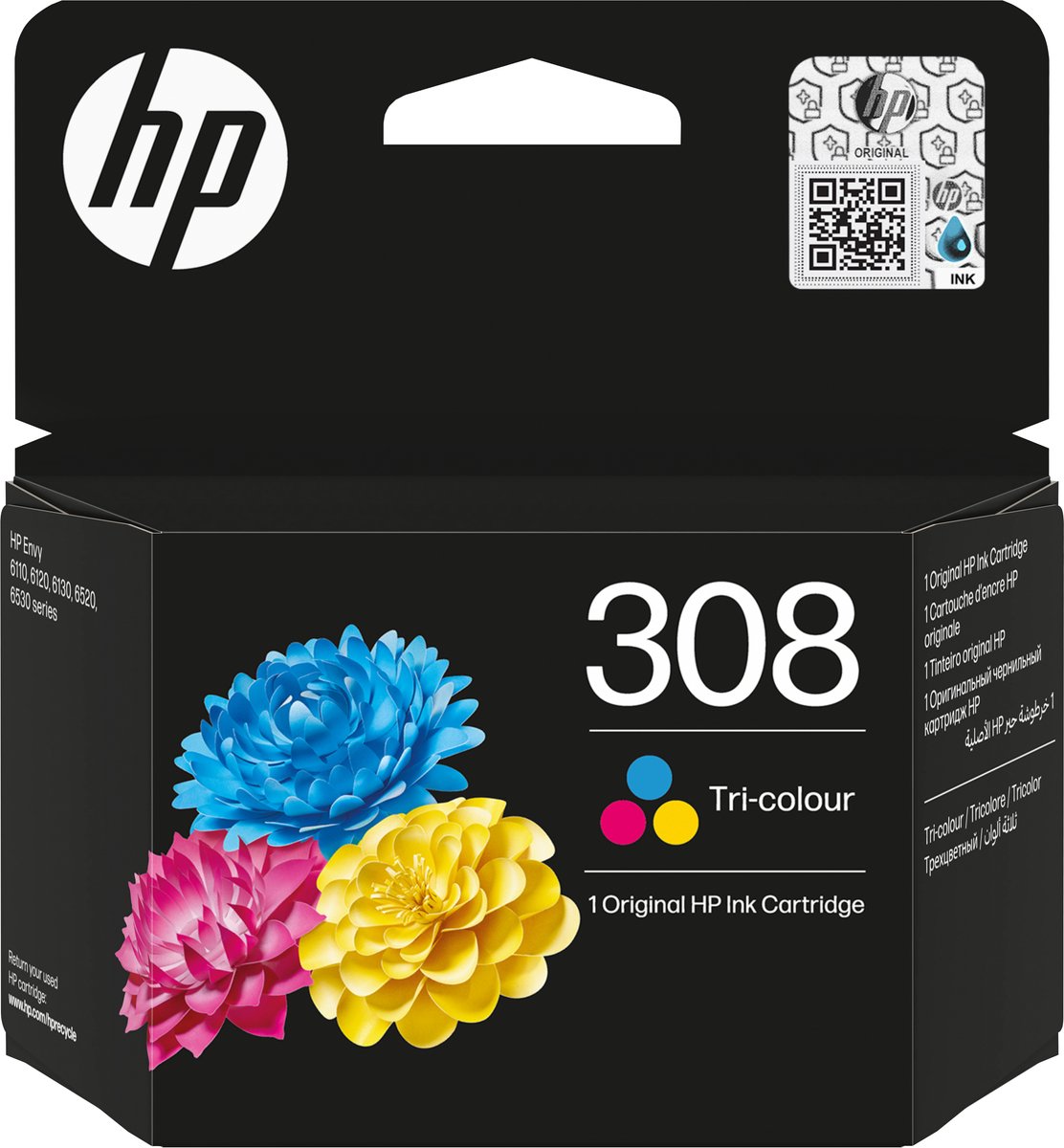 HP 308 Tri-color Original Ink Cartridge