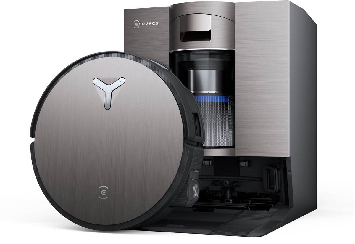 ECOVACS - DEEBOT X11 Omnicyclone EU - Robotstofzuiger - Dweil functie - 24.500 Pa zuigkracht- Zelfreinigende Robotstofzuiger met Warmwater – Dweilsysteem - Automatisch Leegstation - Geschikt voor dierenharen