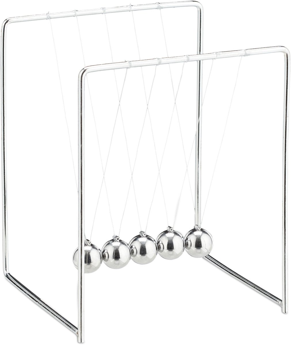 4 x newton cradle - 5 balanceerballen voor op het bureau - Newton pendel