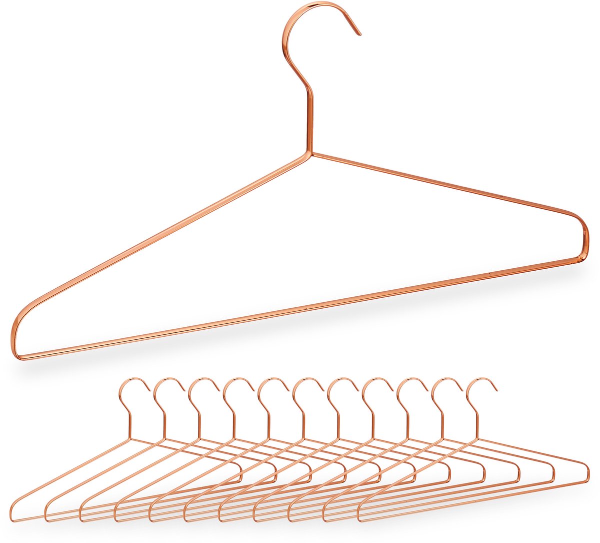 36 x koperen kleerhangers - kledinghangers metaal - koper - draadhangers
