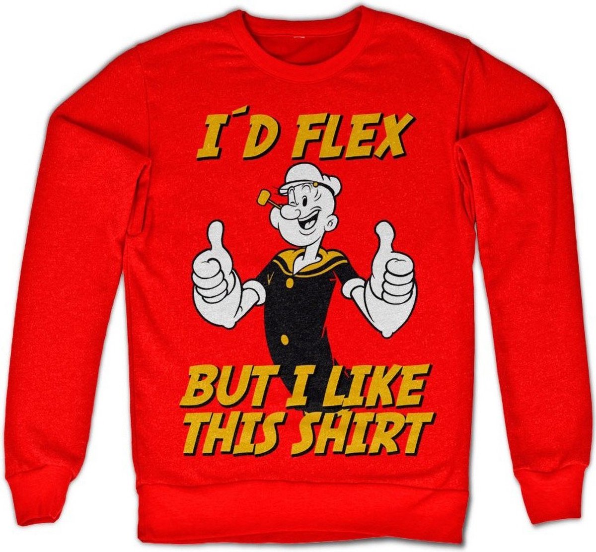 Popeye I'd Flex Sweatshirt Red-S