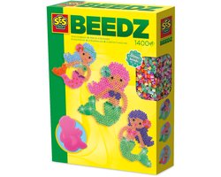 foto van SES Creative - Beedz - Zeemeermin - 1400 Strijkkralen met Grondplaten en Strijkvellen - Vanaf 5 Jaar
