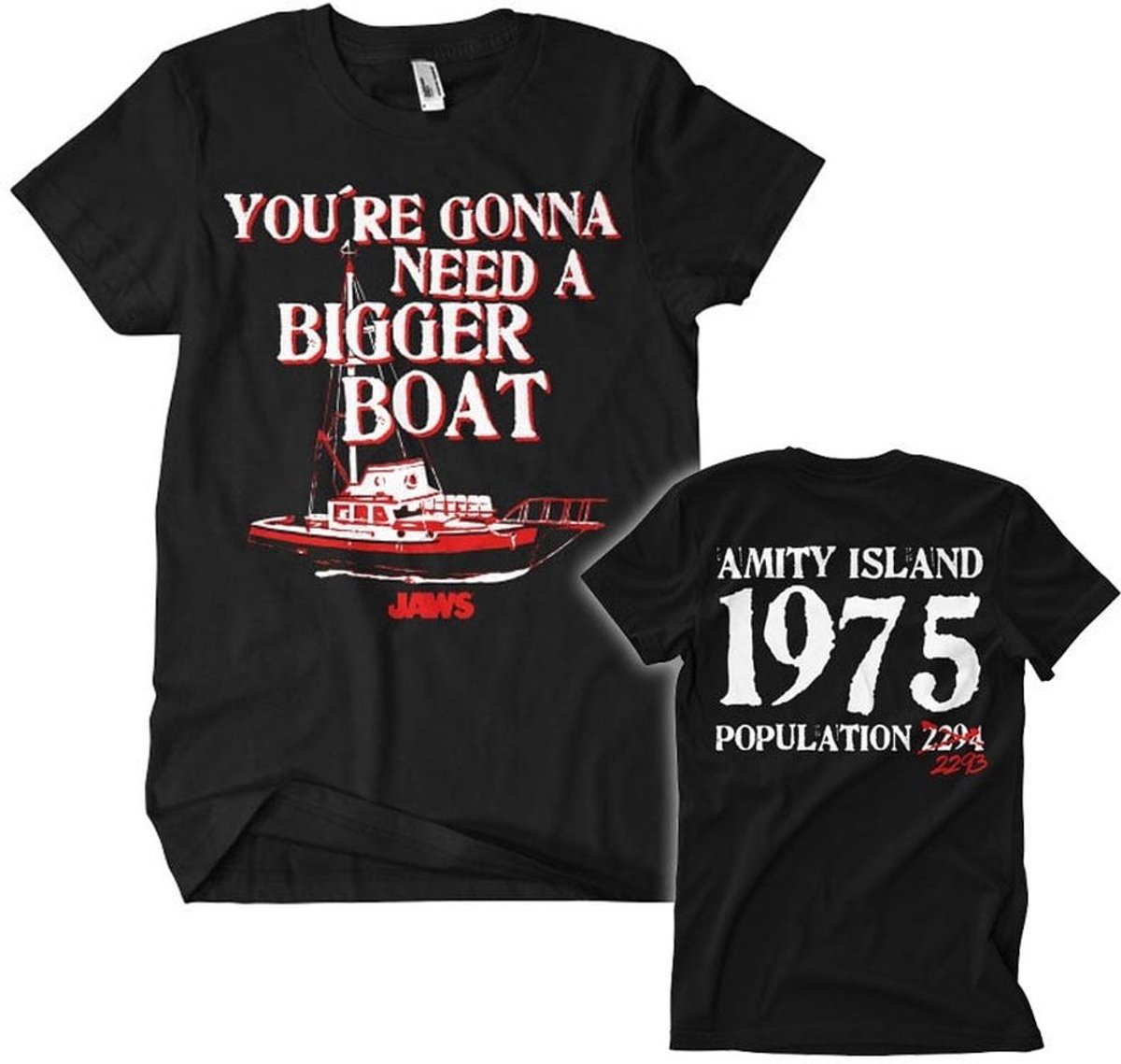 Jaws Bigger Boat Big Tall T-shirt UV-1-JAWS006-H61-5