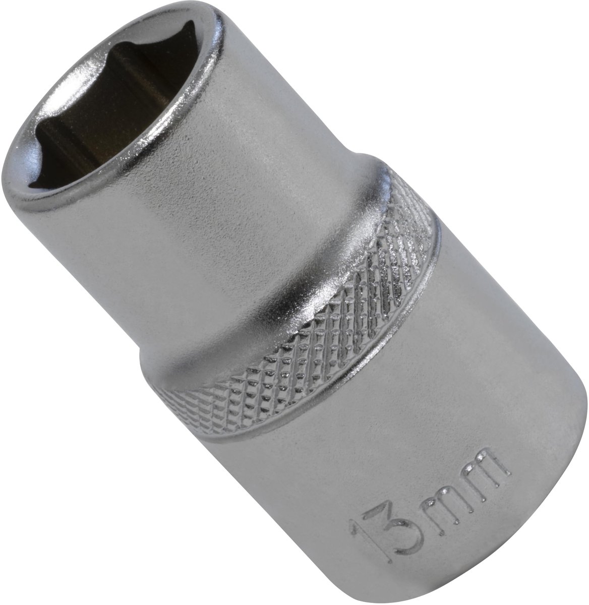 C70969 - Schroefhuls 1/2" - 13 mm x 38 mm - Steeksleutel - Hexagonaal - Staal CR-V 50BV30 - Verchroomd