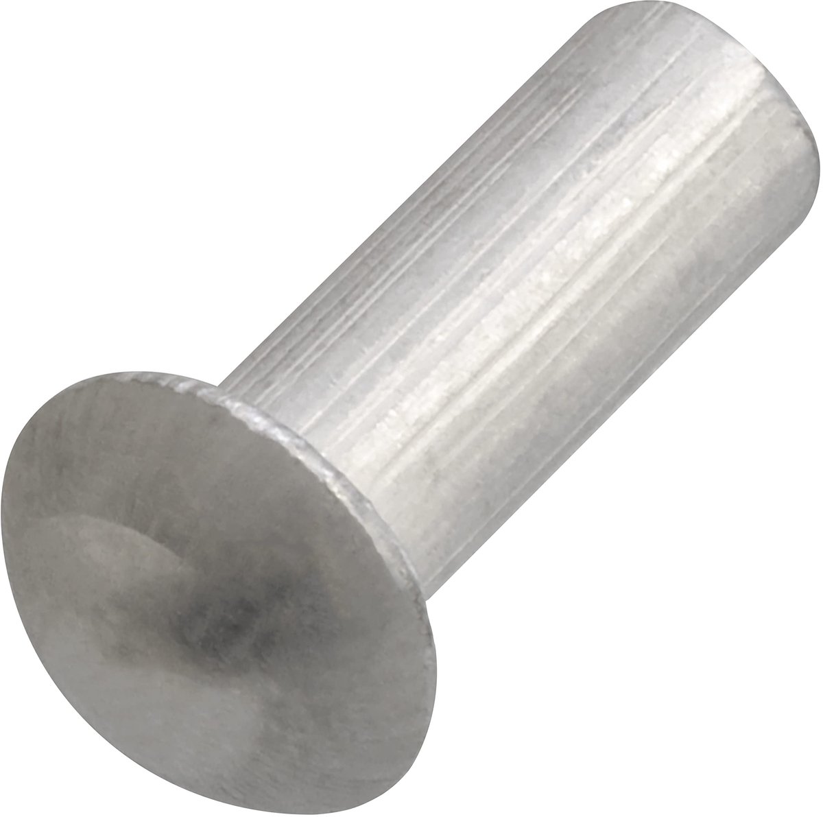 C62045 - Set van 10 Aluminium Ribbels Ã˜6x16mm met Halvemaanvormige Kop - DIN 660 - Zilveren Kleur - Voor Niet-Verwijderbare Montage