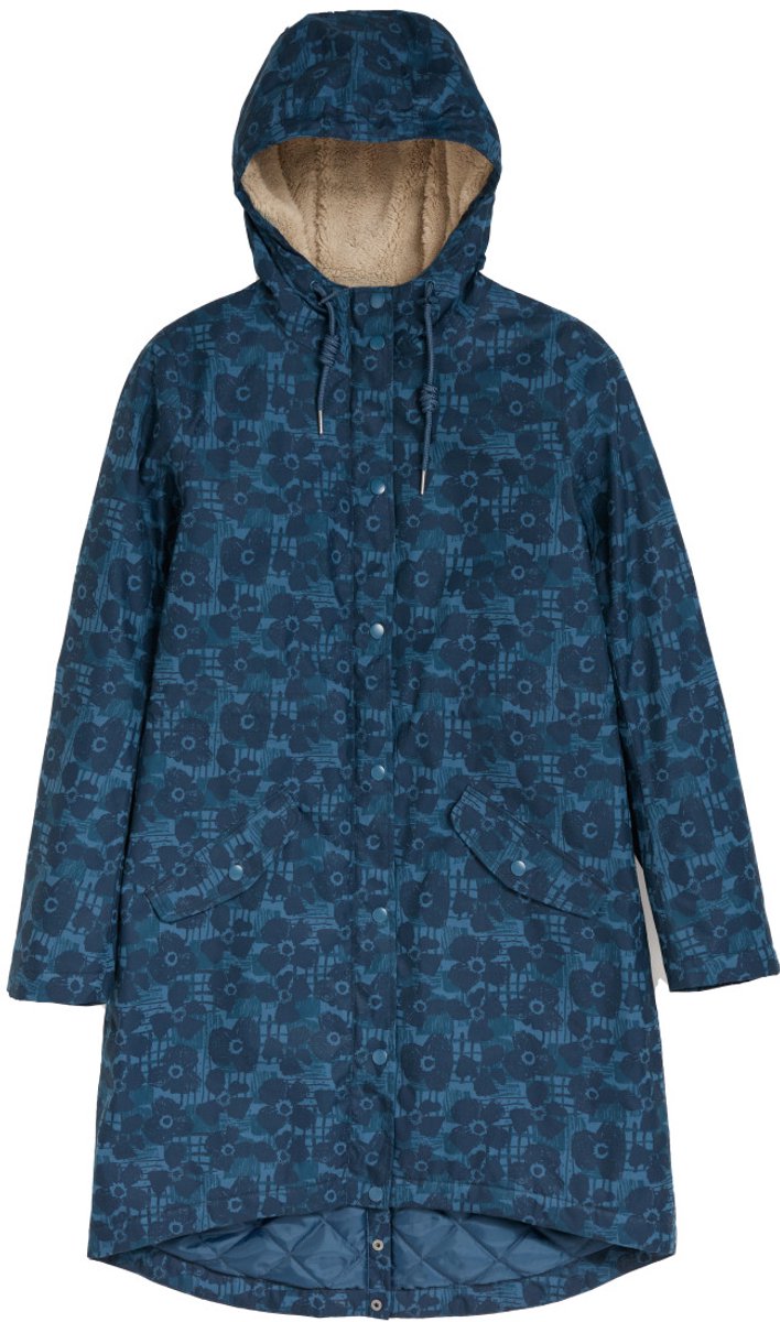 Donkerblauwe print dames regenjas Plant Hunter Seasalt XXL