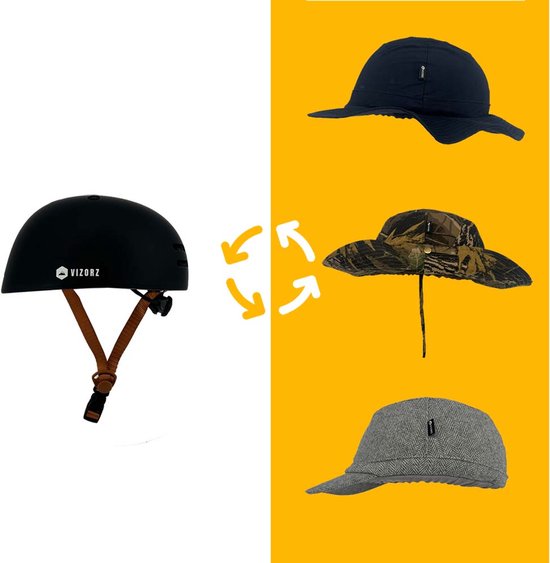 Vizorz SwitchCap fietshelm - Brown base cap van Vizorz — afbeelding 4