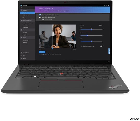 LENOVO ThinkPad T14 G4 - AMD Ryzen 5 pro 7540U - 14" - 16GB - 256GB - QWERTY - 21K4S4ELMH - Lenovo - Hoofdafbeelding