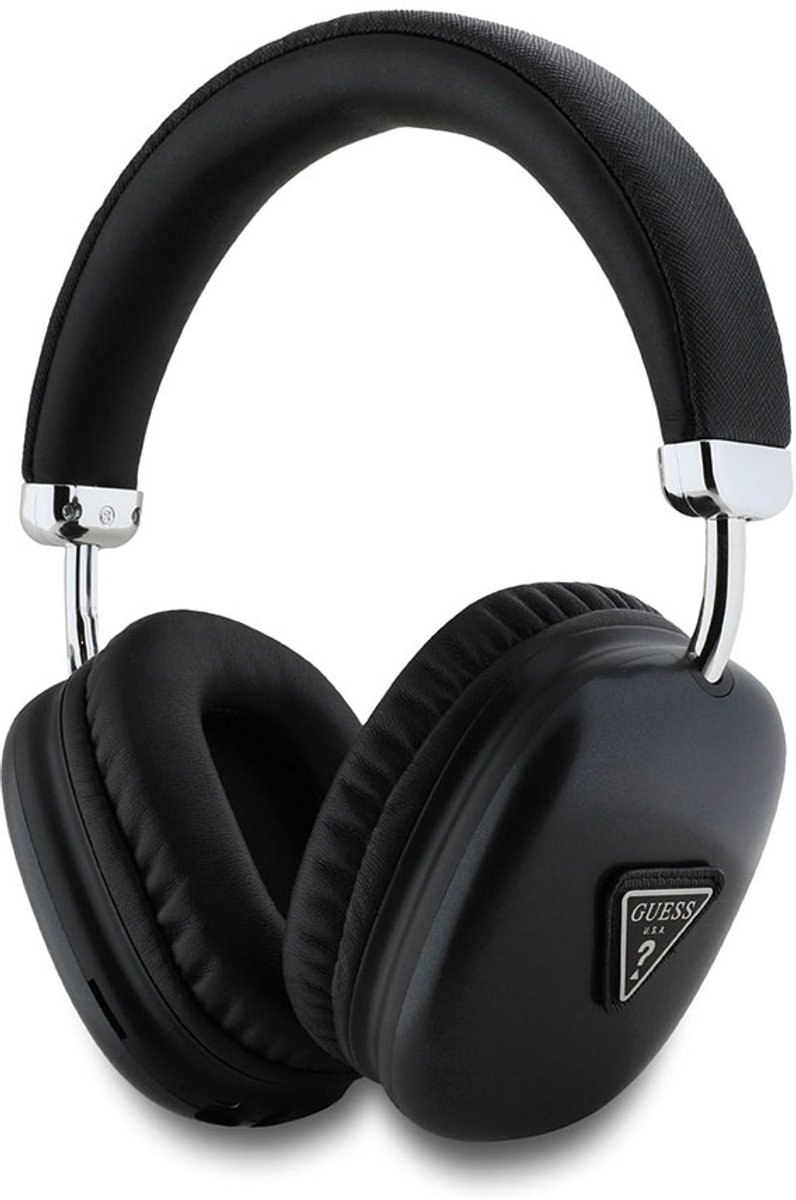 Guess Bluetooth Stereo Koptelefoon - Saffiano Triangle Logo - Zwart