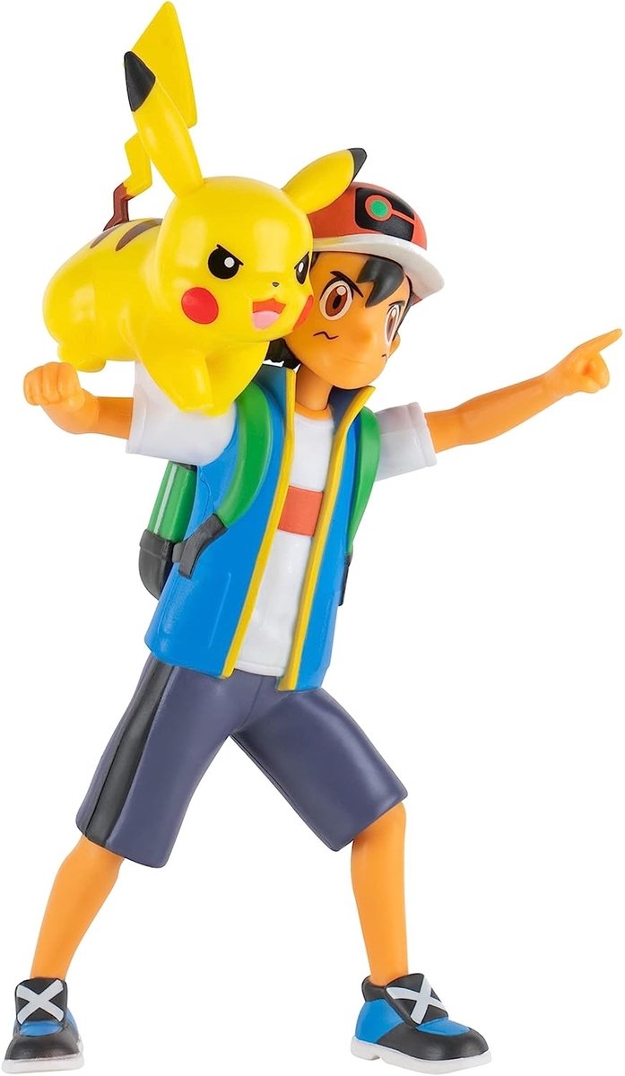 Pokémon Battle Feature Figuur Ash & Pikachu 11cm Action Figuur — afbeelding 4