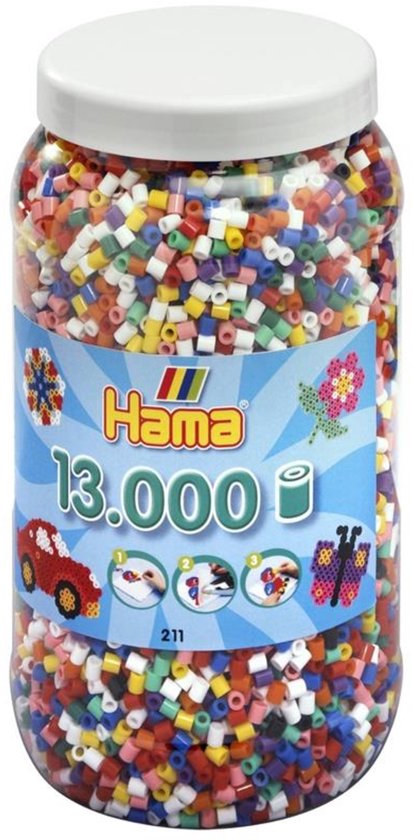 Hama - Strijkkralen in een Ton – 13000 Kralen – Creatief Speelplezier