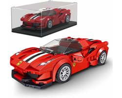 Mould King 27006 Speed Models - Ferrari GTB 488 - 329 onderdelen en vitrine - Lego compatibel - Bouwdoos