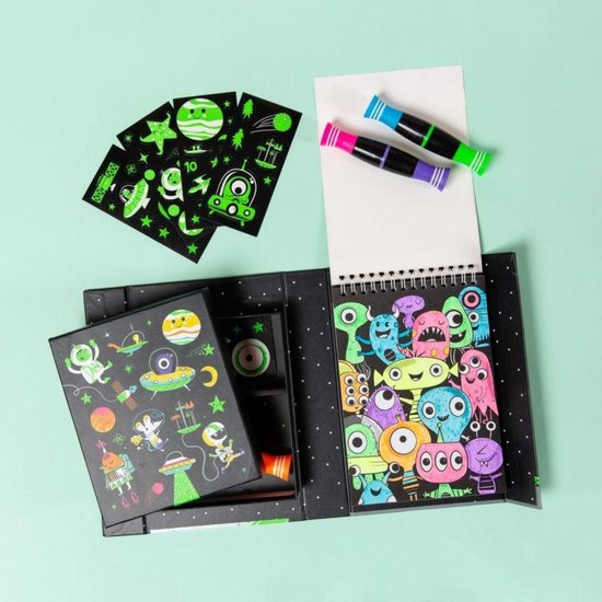 Tiger Tribe Neon Colouring Sets/Outer Space