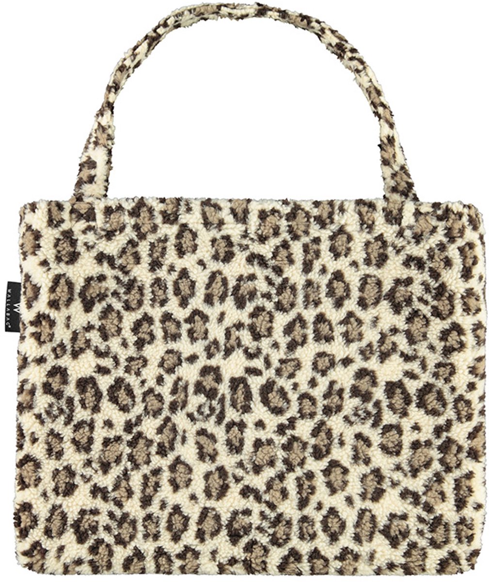 Wallabag - Tote Bag - Luiertas - Shopper - Mom Bag Teddy Leopard Brown