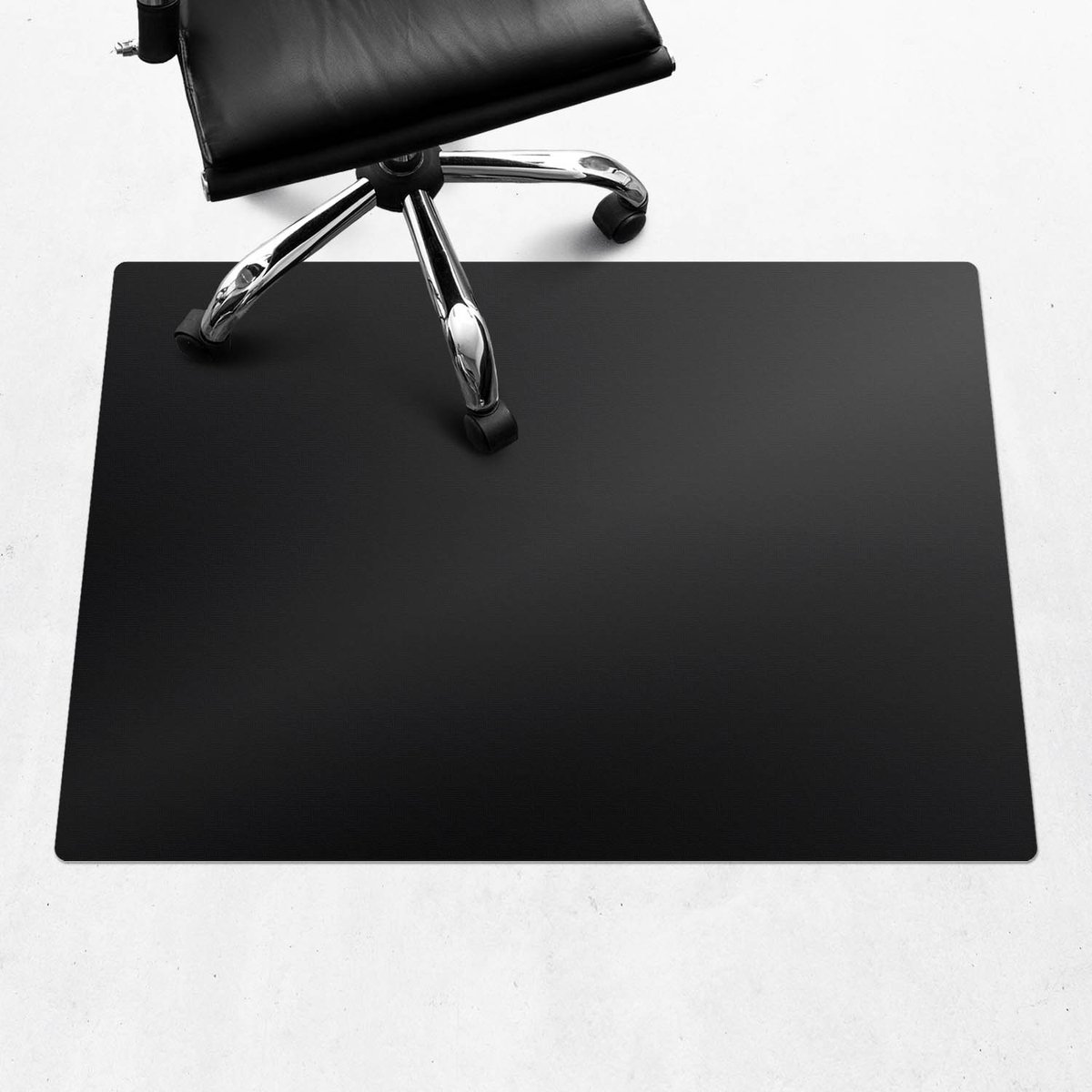 Wallfluent - Vloerbeschermer Vulkanisch zwart - 100x70 cm - Zwart Vloerbeschermer Bureaustoel - Rechthoekig - Vloerbeschermer Tapijt-Stoel Mat-Kantoordecoraties - Koele en donkere kleuren