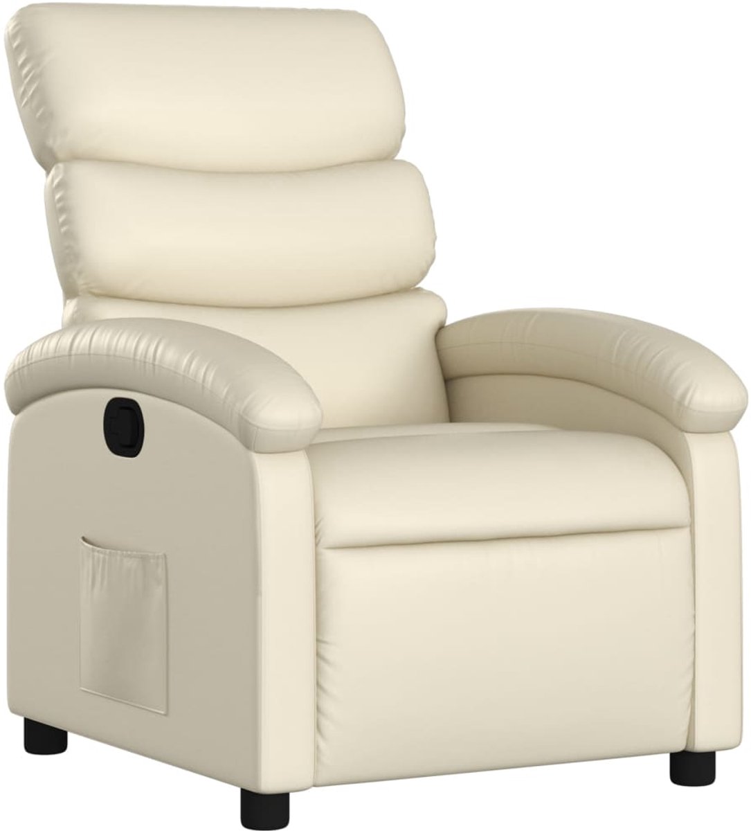 vidaXL - Relaxfauteuil - Crème - Kunstleer
