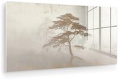MuchoWow® Glasschilderij 160x80 cm - Schilderij acrylglas - Boom - Oosterse stijl - Landschap - Foto op glas - Muurdecoratie woonkamer - Wanddecoratie slaapkamer - Schilderijen