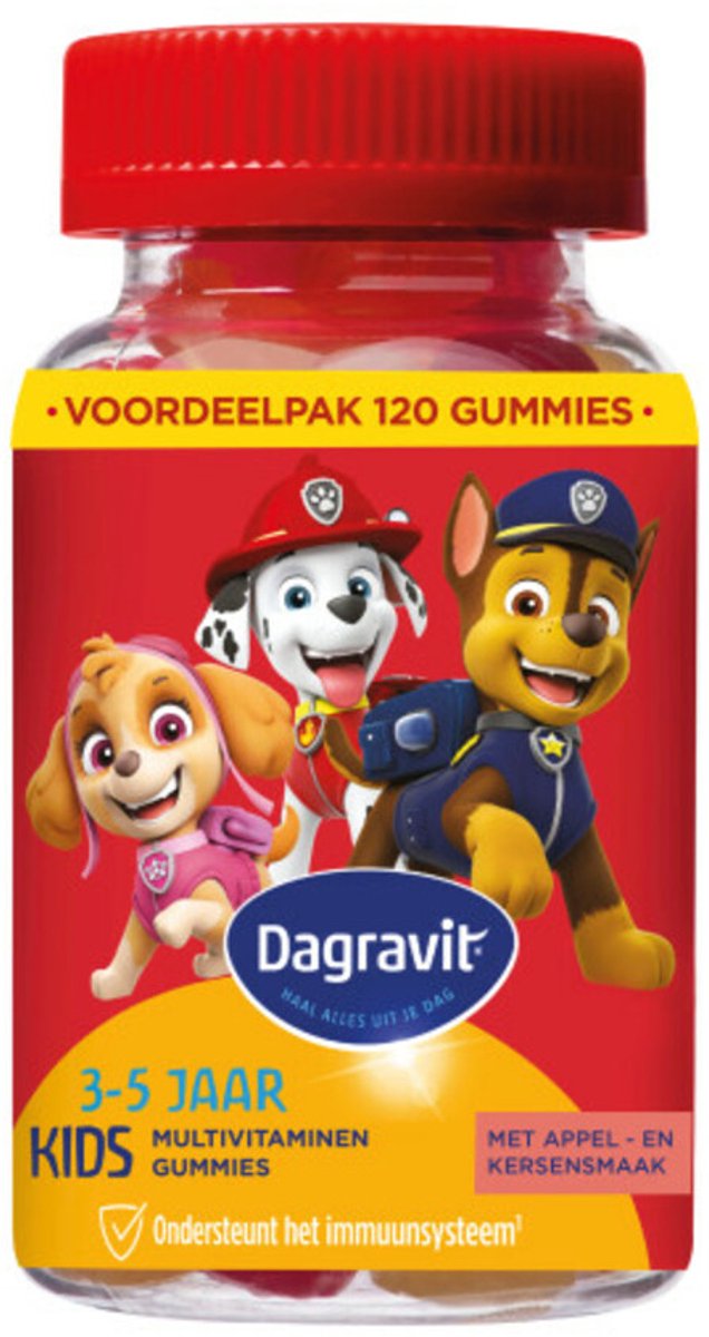 Dagravit - Multivitamine Gummie Paw Patrol - 4 x 120 gummies - Voordeelverpakking
