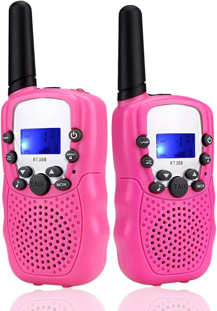 CLVP® Walkie Talkie voor Kinderen - Portofoon - Compact voor Volwassenen - Roze