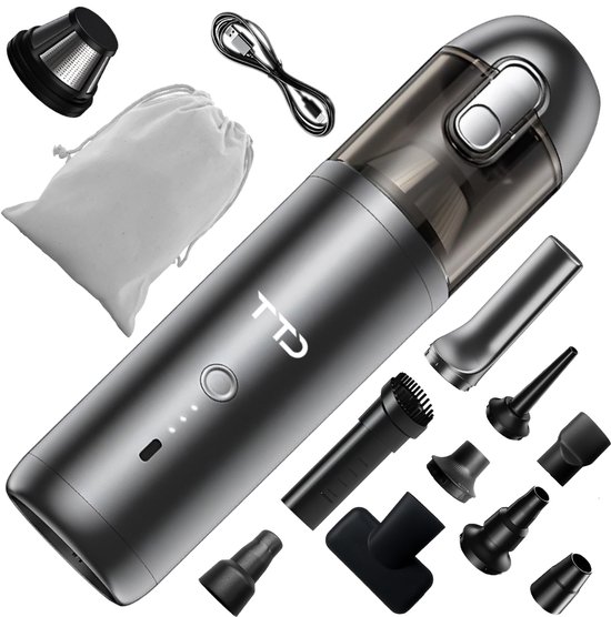 TTD® Premium Draadloze Auto Stofzuiger 17.000 Pa Grijs - TTD® - €54,88