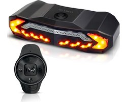 Securely 5-in-1 Fietsalarm met Afstandsbediening – 120 dB – Achterlicht met Richtingaanwijzers, Remlicht & Fietsbel – Waterdicht IP65 – Voor Fiets, E-Bike & Step