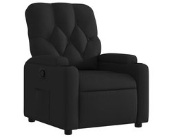 vidaXL - Fauteuil - verstelbaar - stof - zwart