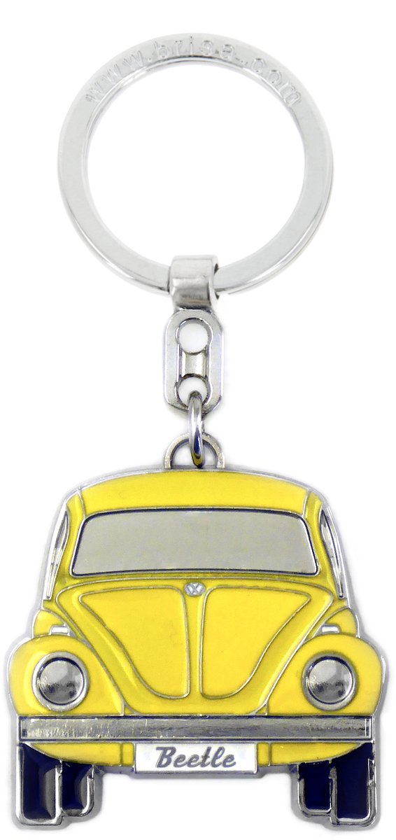 BRISA VW Collection - Volkswagen geëmailleerde metalen sleutelhangerring sleutelaccessoire sleutelhouder in Kever-design