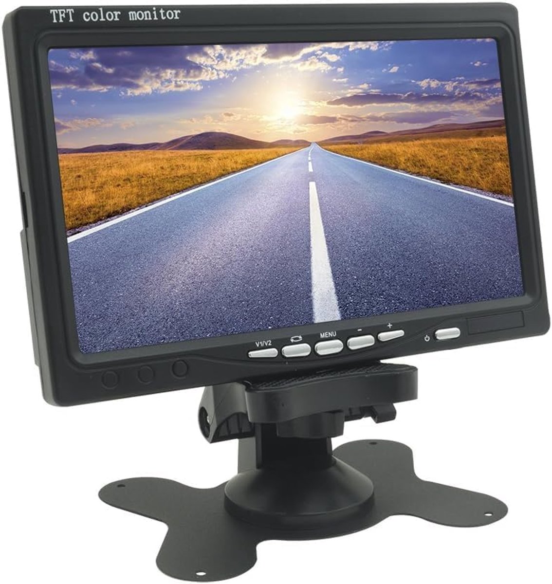 7 inch TFT-LCD-monitor met kleurendisplay en 2 RCA-video-ingangen voor videobewaking