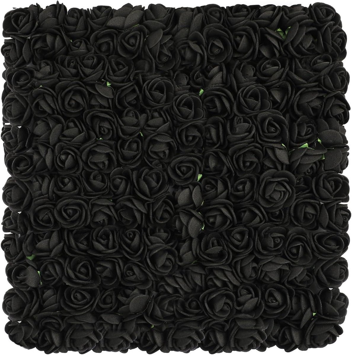 Kunstmatige bloemhoofden - Set van 144 stuks - Zwarte rozen - DIY decoratie voor Halloween, bruiloft, festival - Ø 2,5 cm