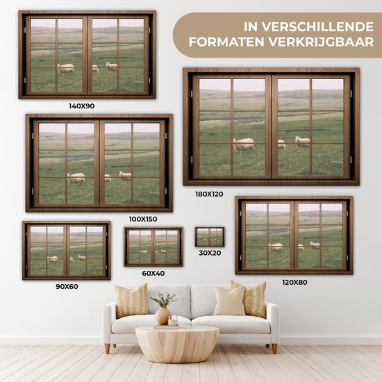 Peintures sur Toile Transparents - Moutons - Animaux - 180x120 cm - Décoration murale XXL
