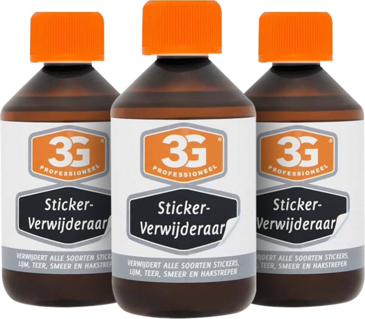 3x 3G Professioneel Stickerverwijderaar 300 ml - Sticker Verwijderaar - Lijm Resten Verwijderen - Etiket Verwijderaar - Plakresten - Krachtige Oplosser