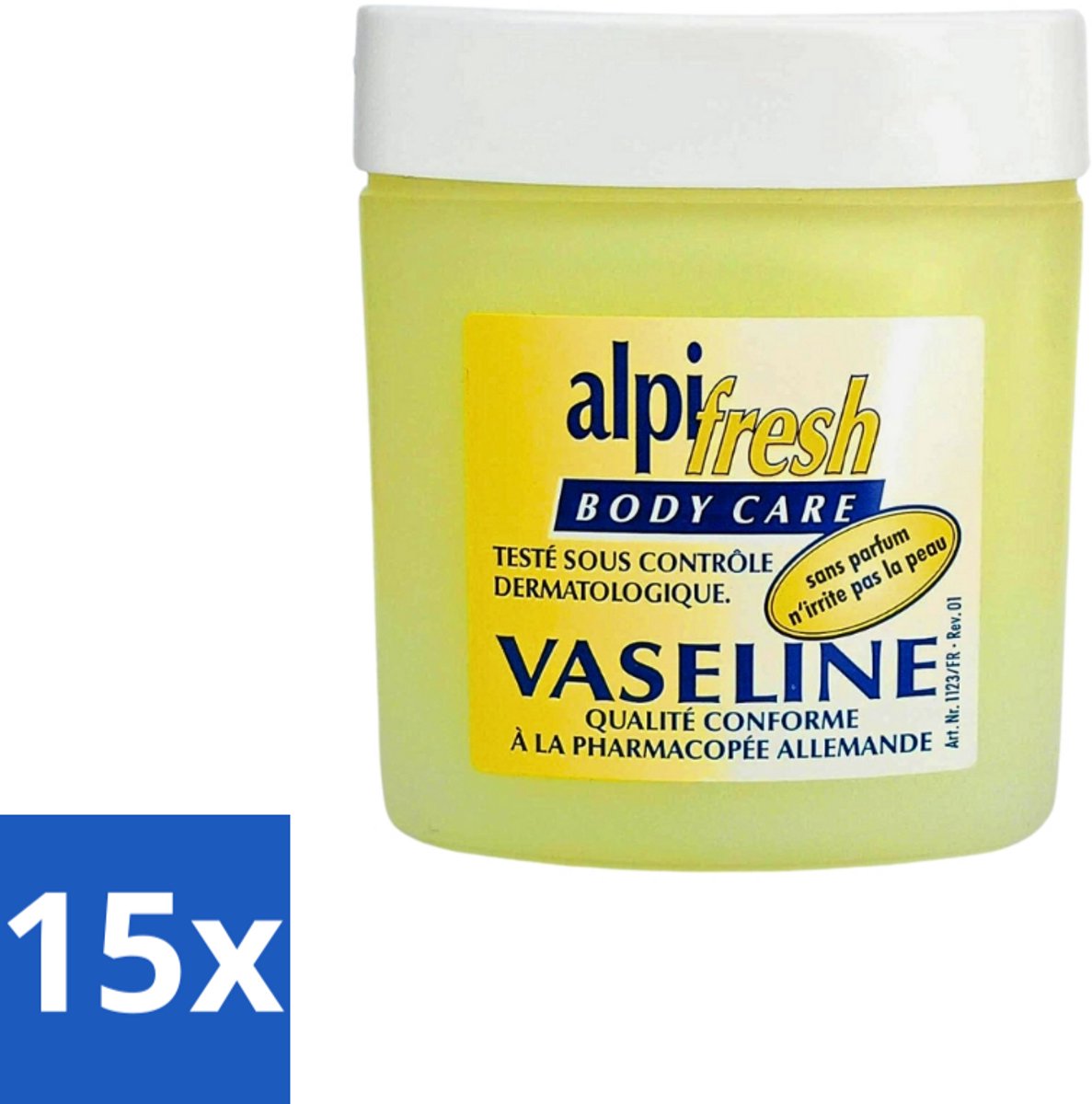 15 x Alpi-Fresh - Handcrème Vaseline - Bescherming & Hydratatie - 250 ml - Handcreme - Handbescherming - Hydratatie - Droge Huid - Kou Bescherming