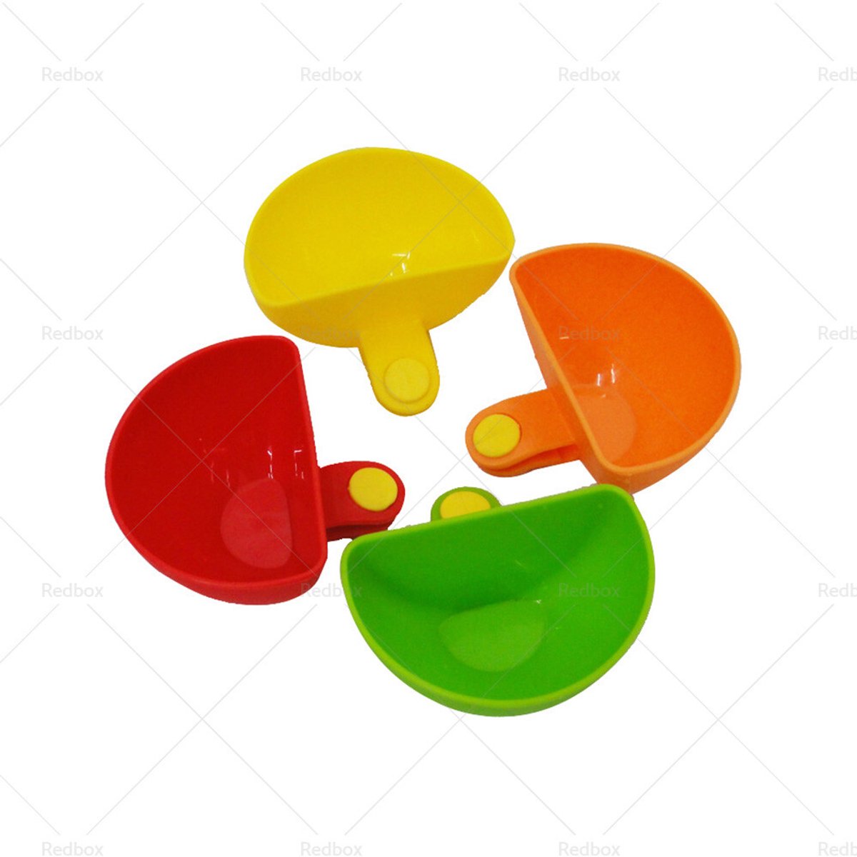 12-pack plastic dip- en schotelklemmen voor kommen en borden