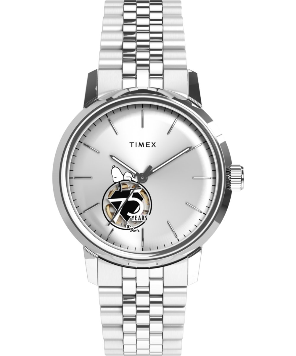 Timex Peanuts Marlin TW2Y45000 Horloge - Staal - Zilverkleurig - Ø 40 mm