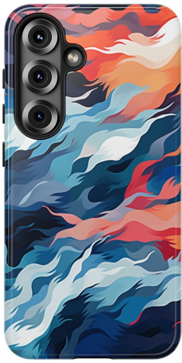 Abstracte Golvende Patronen – Telefoonhoesje Geschikt voor Samsung Galaxy S25