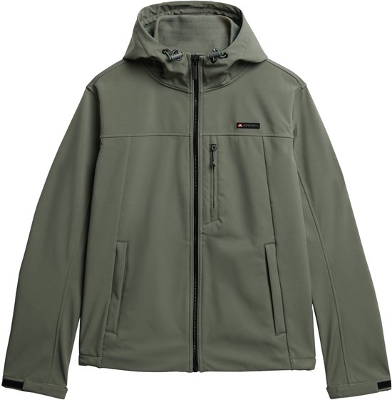 Superdry HOODED SOFT SHELL TREKKER JKT Heren Jas - Shell Grey Olive