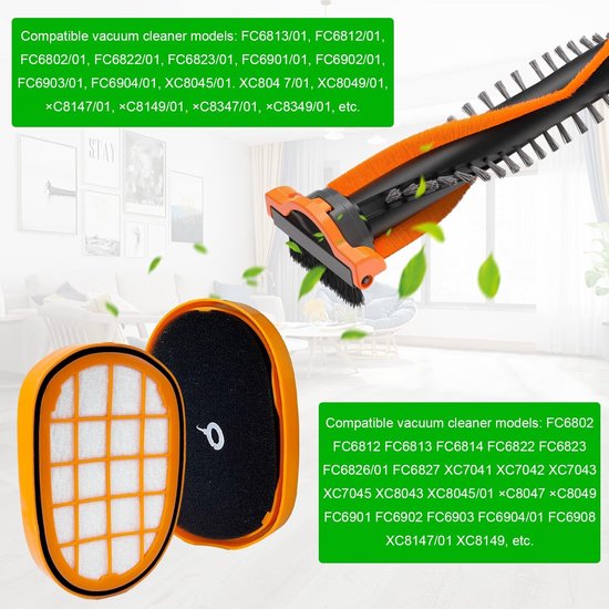 KEEPOW 3 Stück Filter für Philips SpeedPro Max Aqua Akkusauger, FC5005