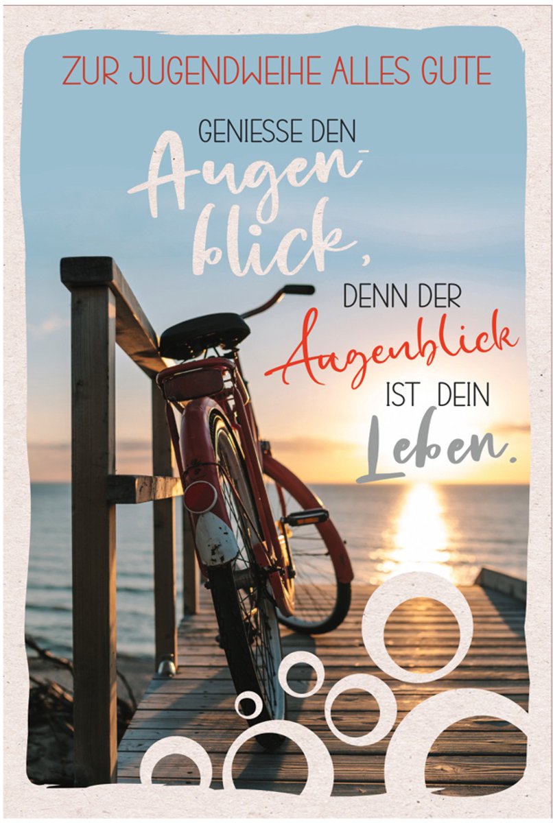 SUSY CARD Jongerenfeestkaart 'Fiets en steiger