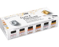 Glasverf - Porseleinverf - Metallic Set - Classic - Glazuur look - Kreul - 6 x 20 ml