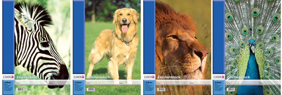LANDRÉ tekenblok DIN A3, 100 g/qm, 20 vel, geperforeerd