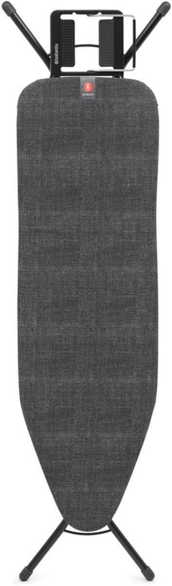 Brabantia Strijkplank B met Strijkijzerhouder - 124 x 38 cm - Denim Black
