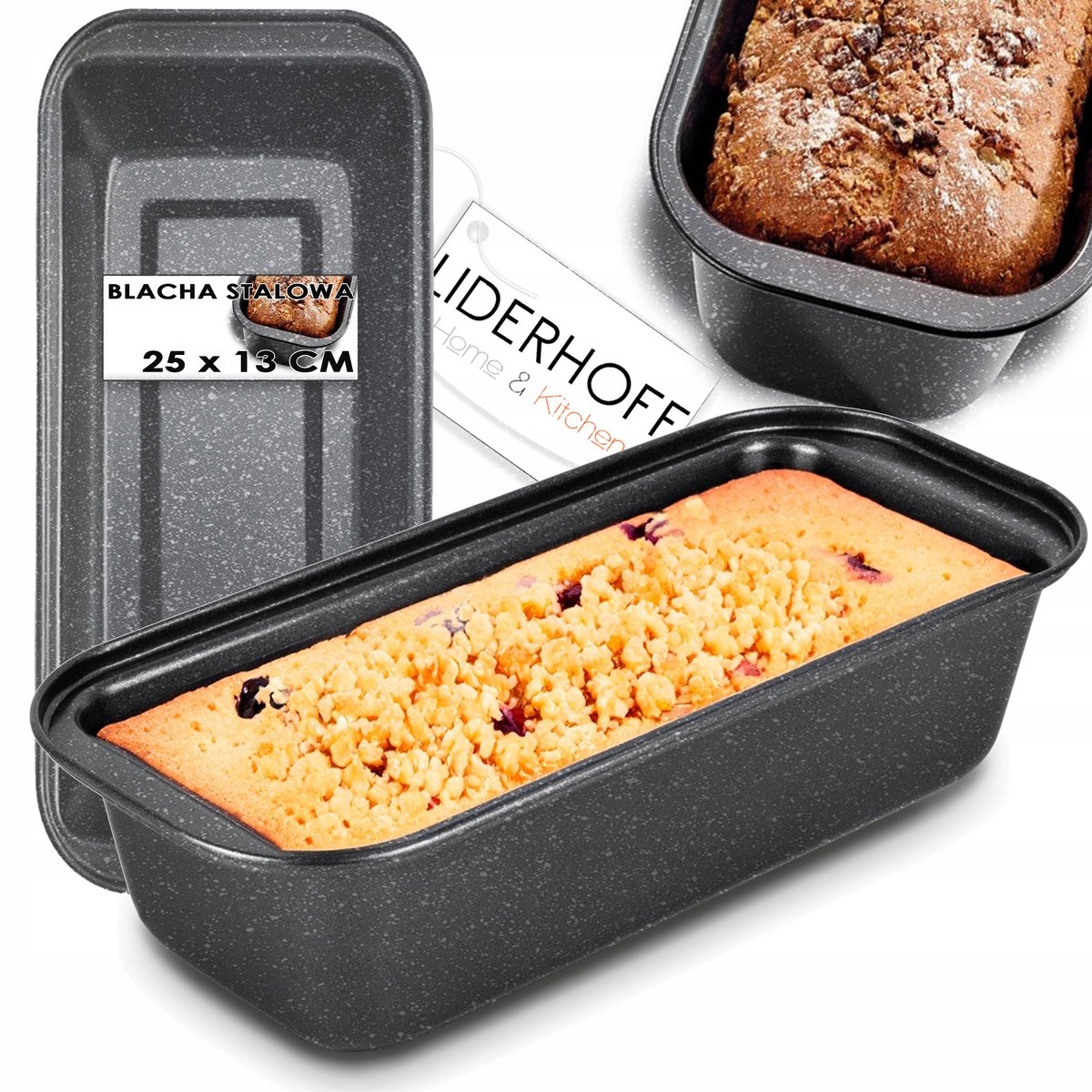 Bakvorm voor brood, cake en paté - 25,5x13cm