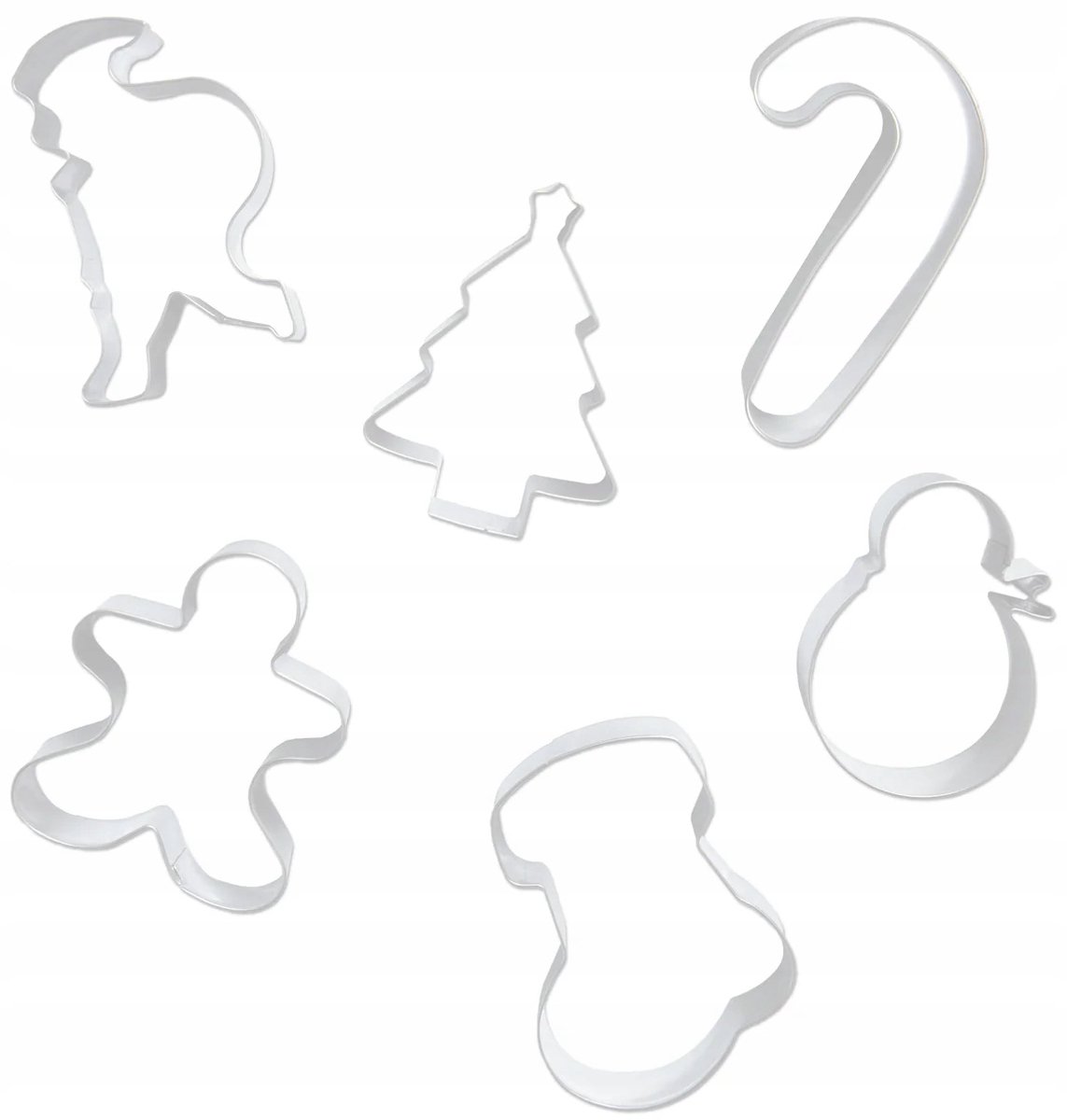 Kerstkoekjesuitstekers set - 6 stuks, diverse kerstfiguren