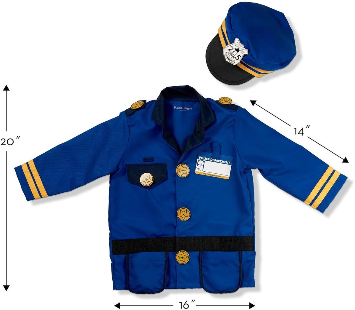 Melissa & Doug – Verkleedset politie – Inclusief walkietalkie met geluid — afbeelding 12