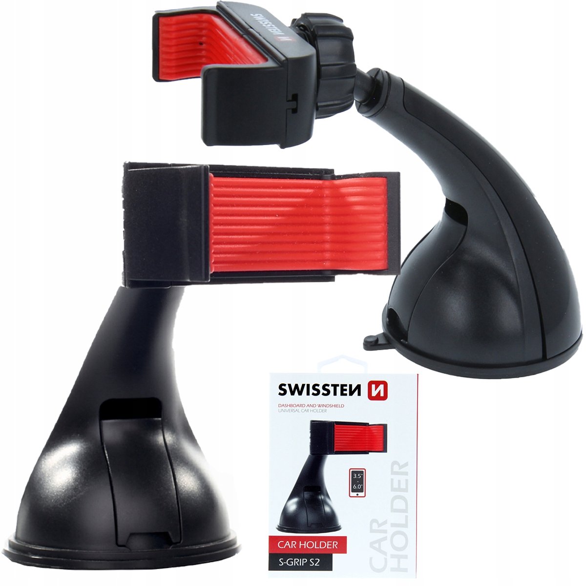 Swissten S-Grip S2 Universal Car Holder - 65010000 - Up to Phones for 6.0" - Black