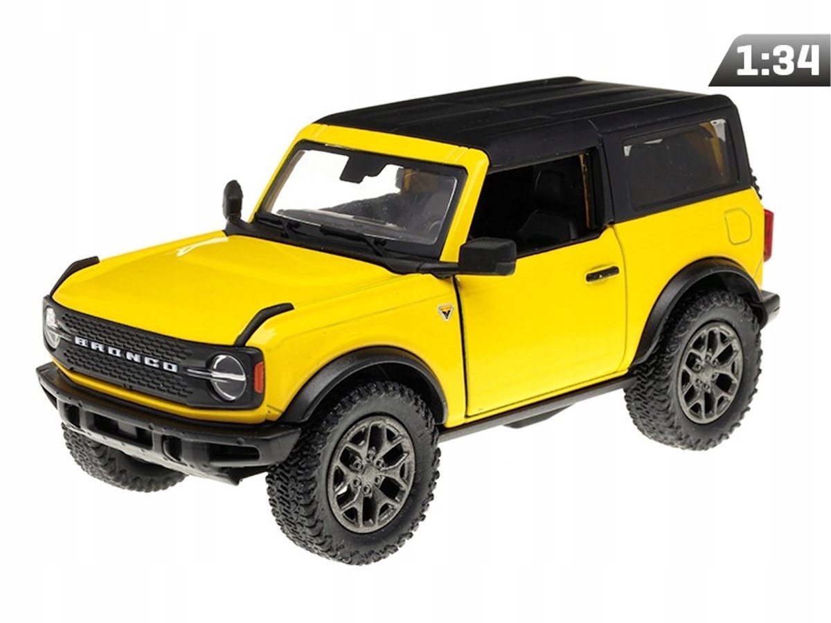 Dromader Ford Bronco Hard Top Modelauto 1:34 Geel